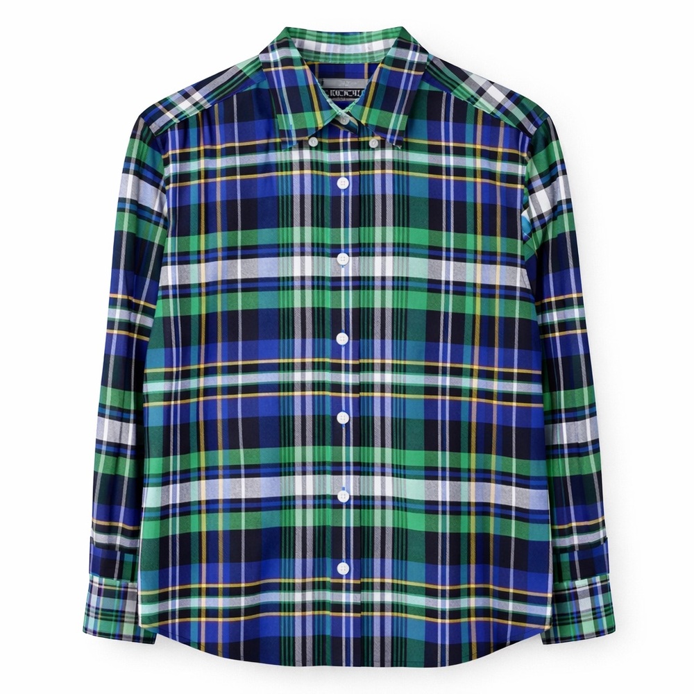 ROCKIES NWOT PLAID COTTON BUTTON DOWN WESTERN SHIRT